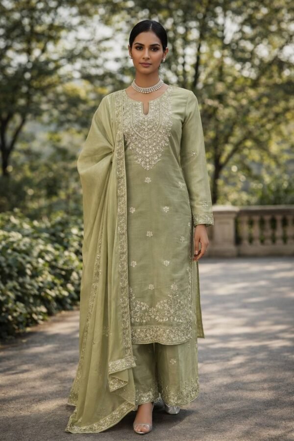 New Designer Party Wear Top Plazzo & Dupatta Set