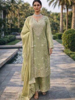 New Designer Party Wear Top Plazzo & Dupatta Set