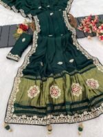 Gaji Silk Original Gala Pallu With Gota Pati Hand Work Saree