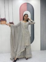 Prisha Fashion Launching New Designer Party Wear Top Plazzo & Dupatta Set