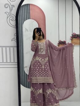 Prisha Fashion Launching New Designer Party Wear Top Plazzo & Dupatta Set