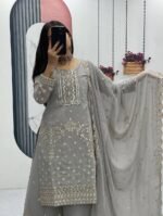 Prisha Fashion Launching New Designer Party Wear Top Plazzo & Dupatta Set