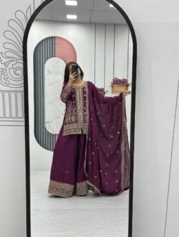 Prisha Fashion Launching New Designer Party Wear Top Plazzo & Dupatta Set