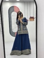 Prisha Fashion Launching New Designer Party Wear Top Plazzo & Dupatta Set