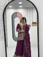 Prisha Fashion Launching New Designer Party Wear Top Plazzo & Dupatta Set