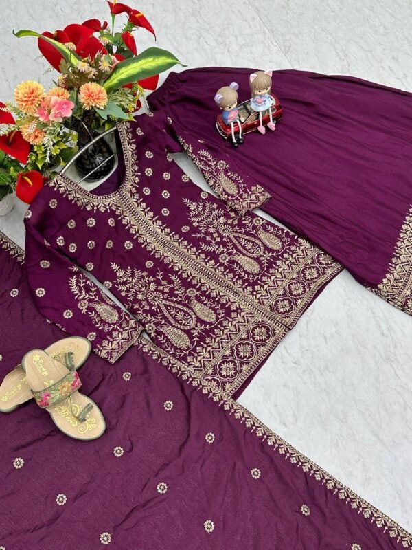 Prisha Fashion Launching New Designer Party Wear Top Plazzo & Dupatta Set