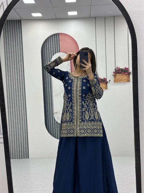 Prisha Fashion Launching New Designer Party Wear Top Plazzo & Dupatta Set