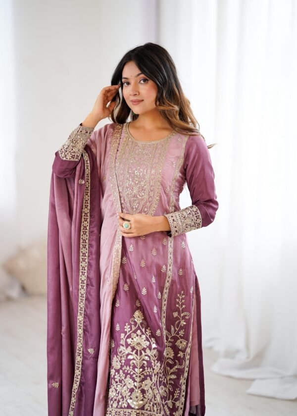New Designer Party Wear Top Plazzo & Dupatta Set