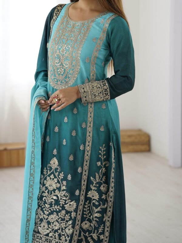 New Designer Party Wear Top Plazzo & Dupatta Set