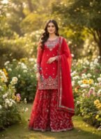 New Designer Party Wear Top Plazzo & Dupatta Set