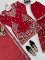 New Designer Party Wear Top Plazzo & Dupatta Set
