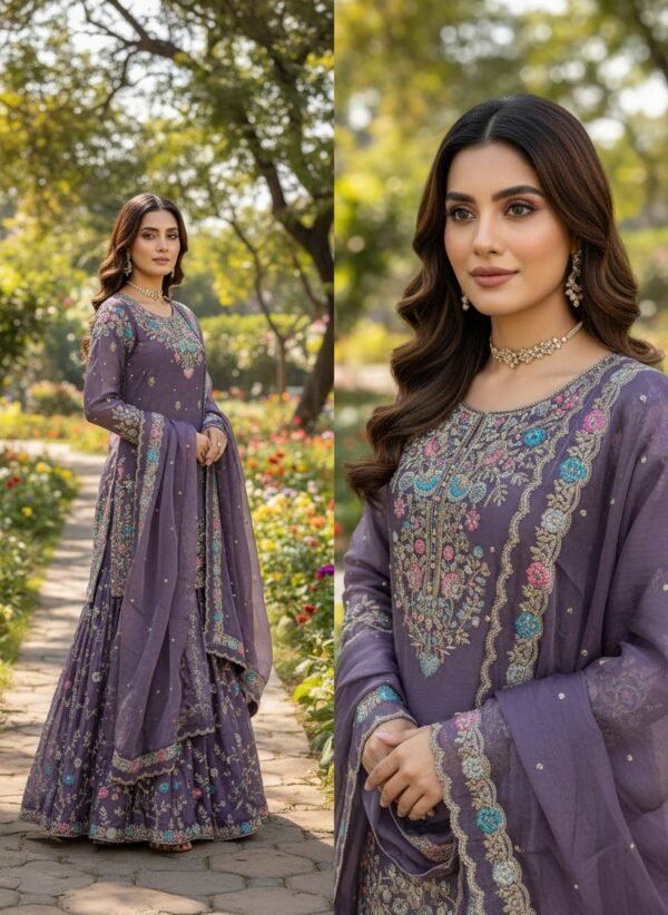 New Designer Party Wear Top Plazzo & Dupatta Set