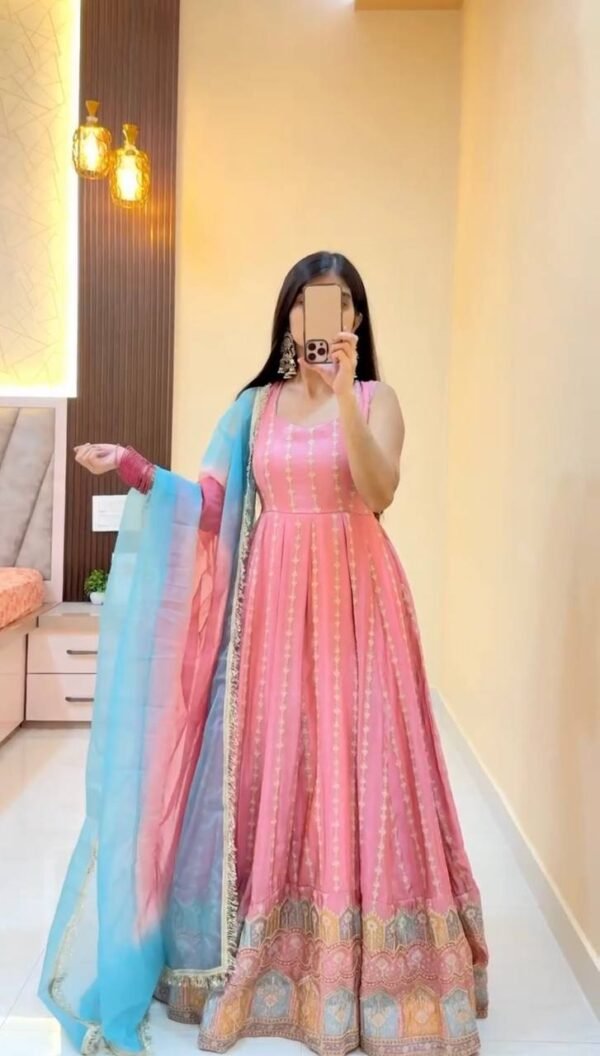 New Designer Party Wear Top Pent & Dupatta Set