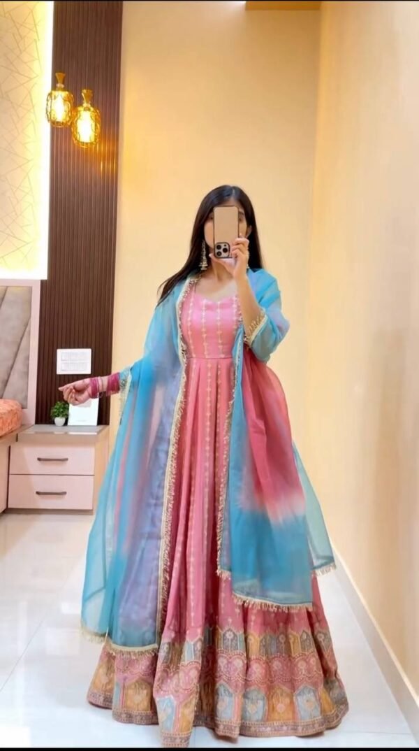New Designer Party Wear Top Pent & Dupatta Set