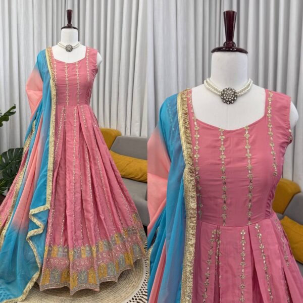 New Designer Party Wear Top Pent & Dupatta Set
