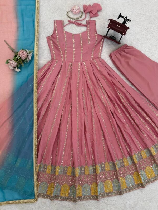 New Designer Party Wear Top Pent & Dupatta Set