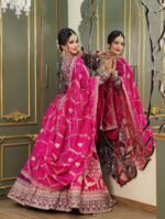 Foux Gorgette Intricate Thread & Sequnce Embroidery Lahenga