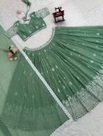 Foux Gorgette thread with 9mm Sequnce Lahenga