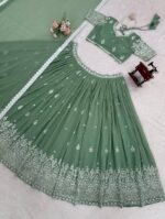 Foux Gorgette thread with 9mm Sequnce Lahenga