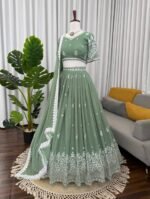 Foux Gorgette thread with 9mm Sequnce Lahenga