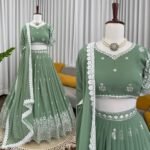 Foux Gorgette thread with 9mm Sequnce Lahenga