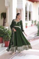 Vichitra Silk with Rich Sequins Embroidered work Gown