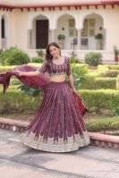 Gold Crush with Sequins & Zari Embroidered Work Lehenga Choli