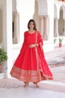 Vichitra Silk with Rich Sequins Embroidered work Gown
