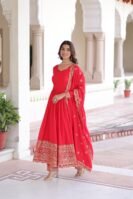 Vichitra Silk with Rich Sequins Embroidered work Gown