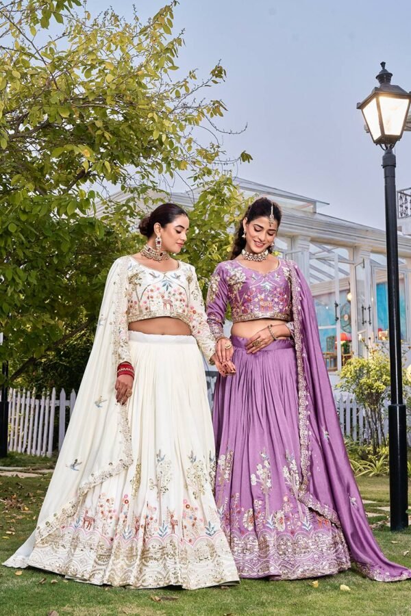 Embroidery Sequence Work with thred work Lehenga Choli