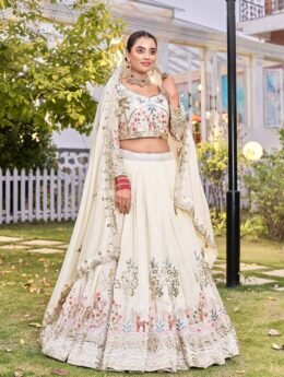 Embroidery Sequence Work with thred work Lehenga Choli
