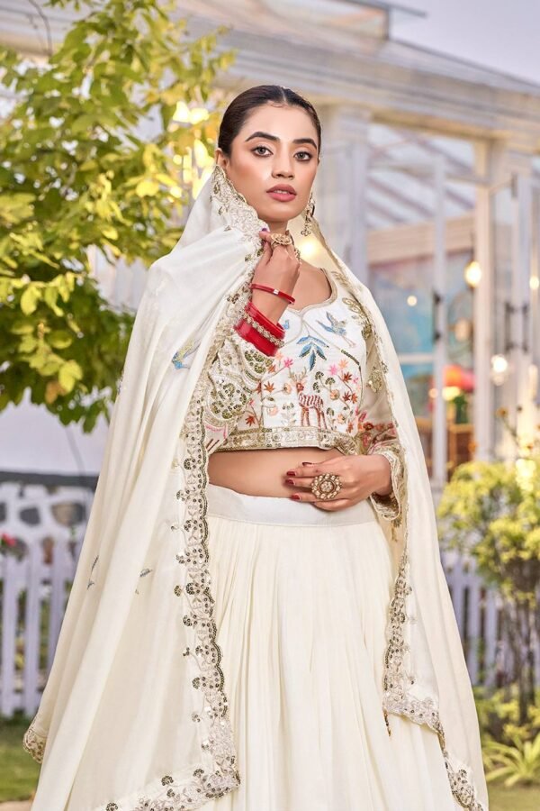 Embroidery Sequence Work with thred work Lehenga Choli