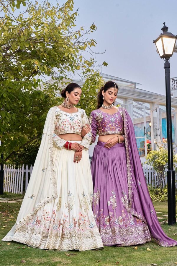 Embroidery Sequence Work with thred work Lehenga Choli