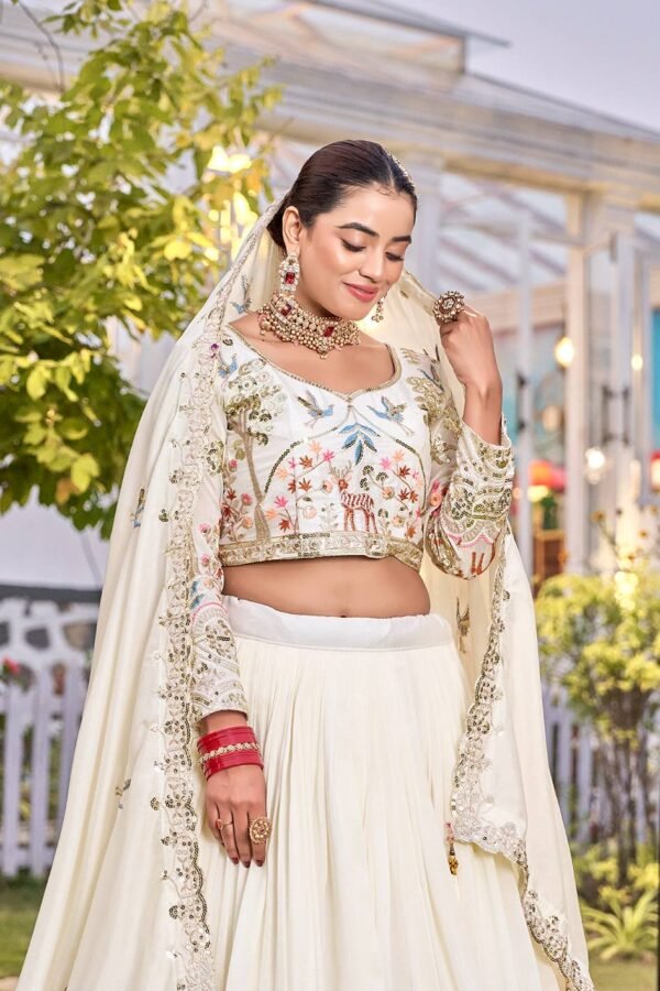 Embroidery Sequence Work with thred work Lehenga Choli