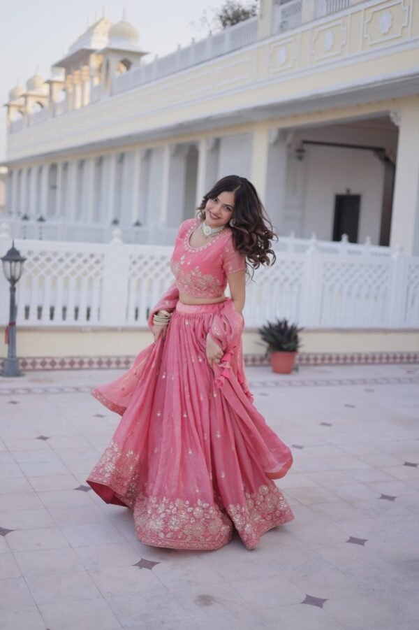 Cosmos silk with Standard Frill stitching Lehenga Choli