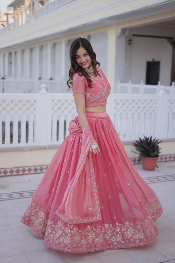 Cosmos silk with Standard Frill stitching Lehenga Choli